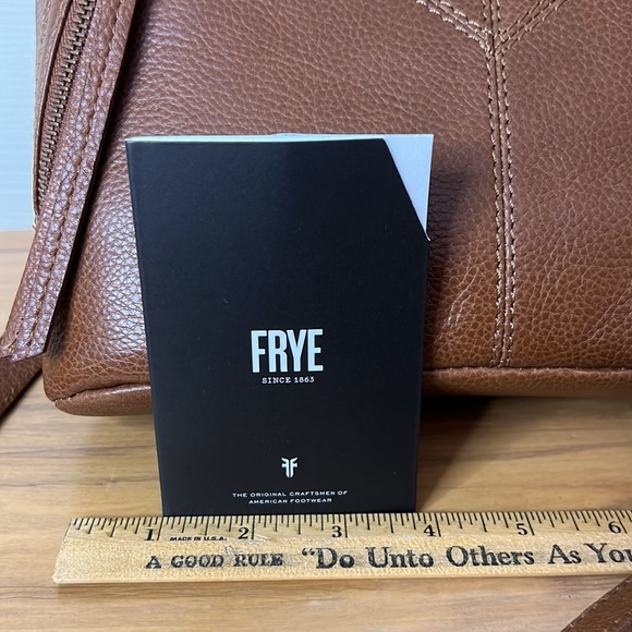 FRYE Ari Crossbody Cognac Brown Leather Handbag NWT - Picture 10 of 16